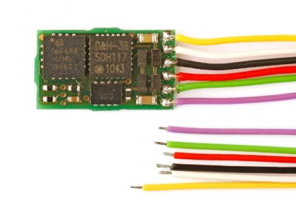 D&H FH05B (2. Generation), Fahrzeugfunktionsdecoder, 0,5 A, SX1, SX2, DCC, 6 Ausgänge, SUSI,